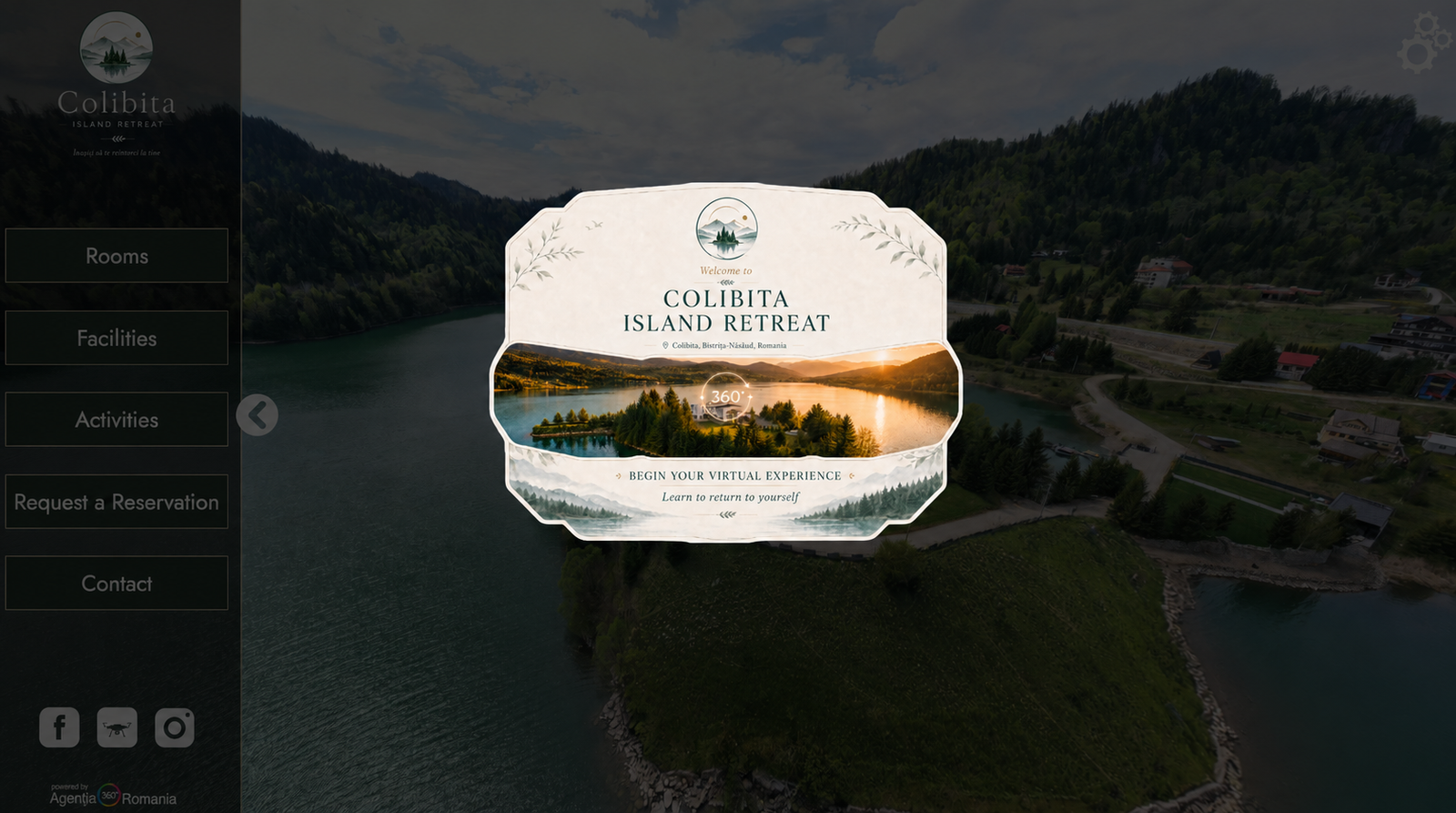 Lansează Turul Virtual 360 Colibița Island Retreat